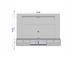Liberty 70.86 Floating Entertainment Center in White - Ornate Home