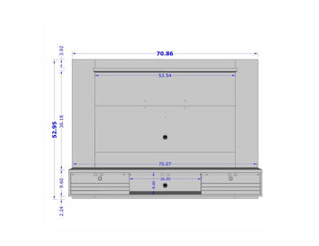 Liberty 70.86 Floating Entertainment Center in White - Ornate Home