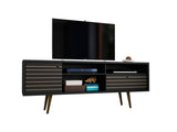 Liberty 70.86" Mid-Century Modern TV Stand in Black - Ornate Home