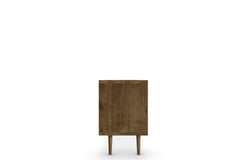 Liberty 70.86" Mid-Century Modern TV Stand in Rustic Brown and 3D Brown Prints - Ornate Home