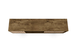 Liberty 70.86" Mid-Century Modern TV Stand in Rustic Brown and 3D Brown Prints - Ornate Home