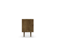 Liberty 70.86" Mid-Century Modern TV Stand in Rustic Brown and Aqua Blue - Ornate Home