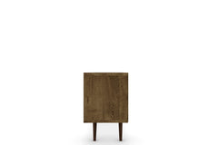 Liberty 70.86" Mid-Century Modern TV Stand in Rustic Brown and White - Ornate Home