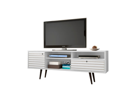 Liberty 70.86" Mid-Century Modern TV Stand in White - Ornate Home