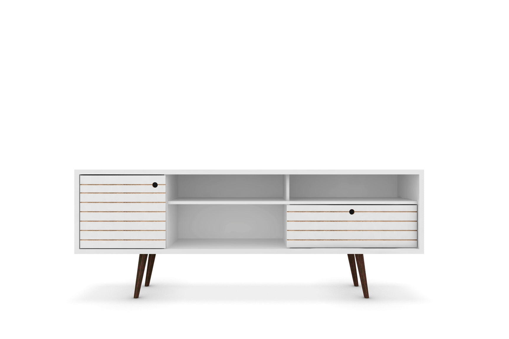 Liberty 70.86" Mid-Century Modern TV Stand in White - Ornate Home