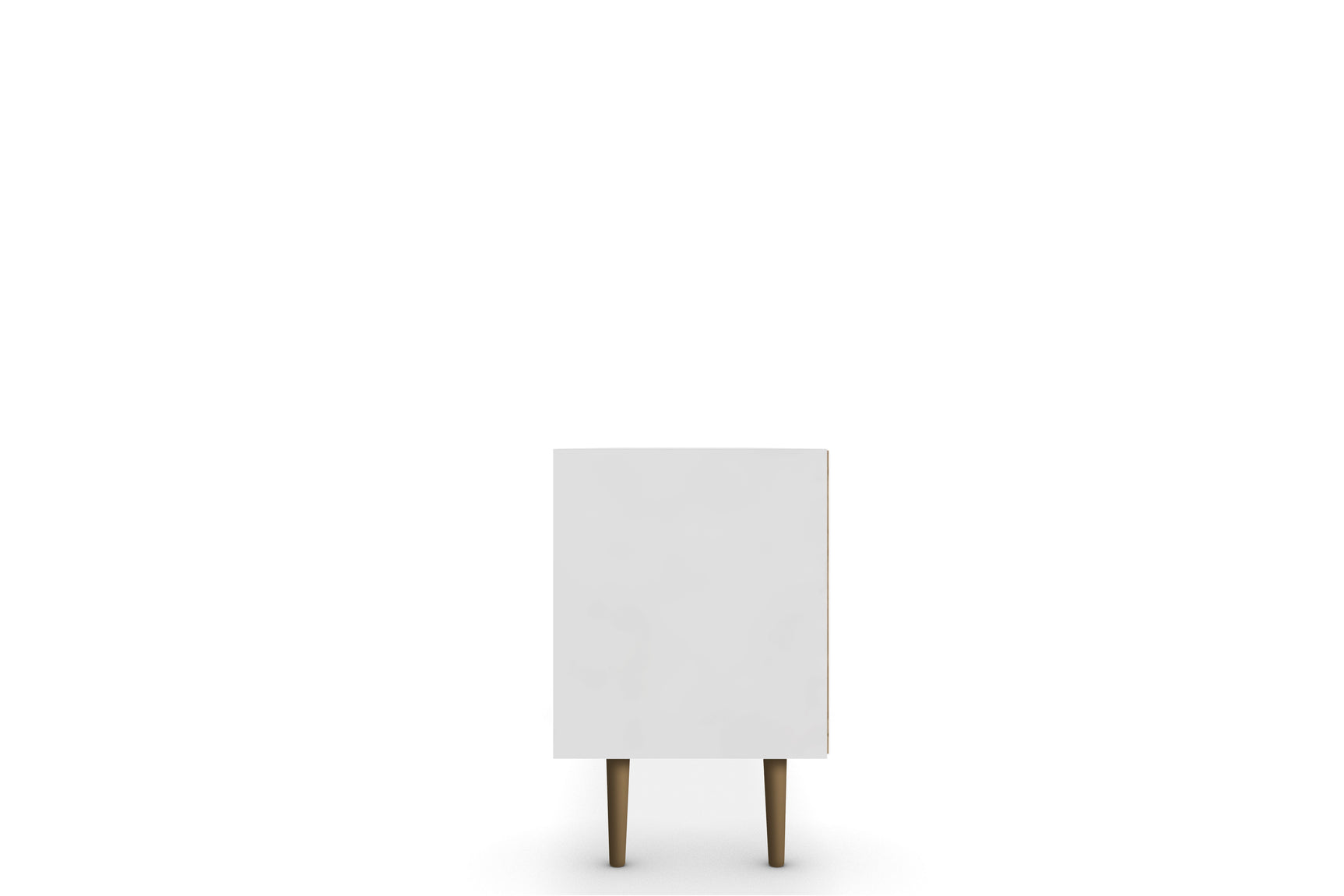 Liberty 70.86" Mid-Century Modern TV Stand in White and 3D Brown Prints - Ornate Home