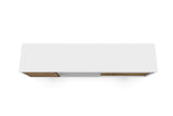 Liberty 70.86" Mid-Century Modern TV Stand in White and Rustic Brown - Ornate Home