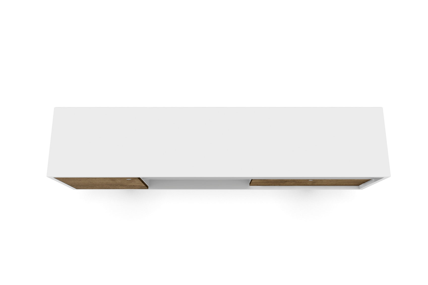 Liberty 70.86" Mid-Century Modern TV Stand in White and Rustic Brown - Ornate Home