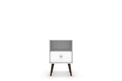 Liberty Mid-Century Modern Nightstand 1.0 in White - Ornate Home