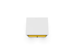 Liberty Mid-Century Modern Nightstand 1.0 in White and Yellow - Ornate Home