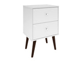 Liberty Mid-Century Modern Nightstand 2.0 in White - Ornate Home