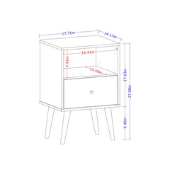 Liberty Nightstand 1.0 in Black - Ornate Home