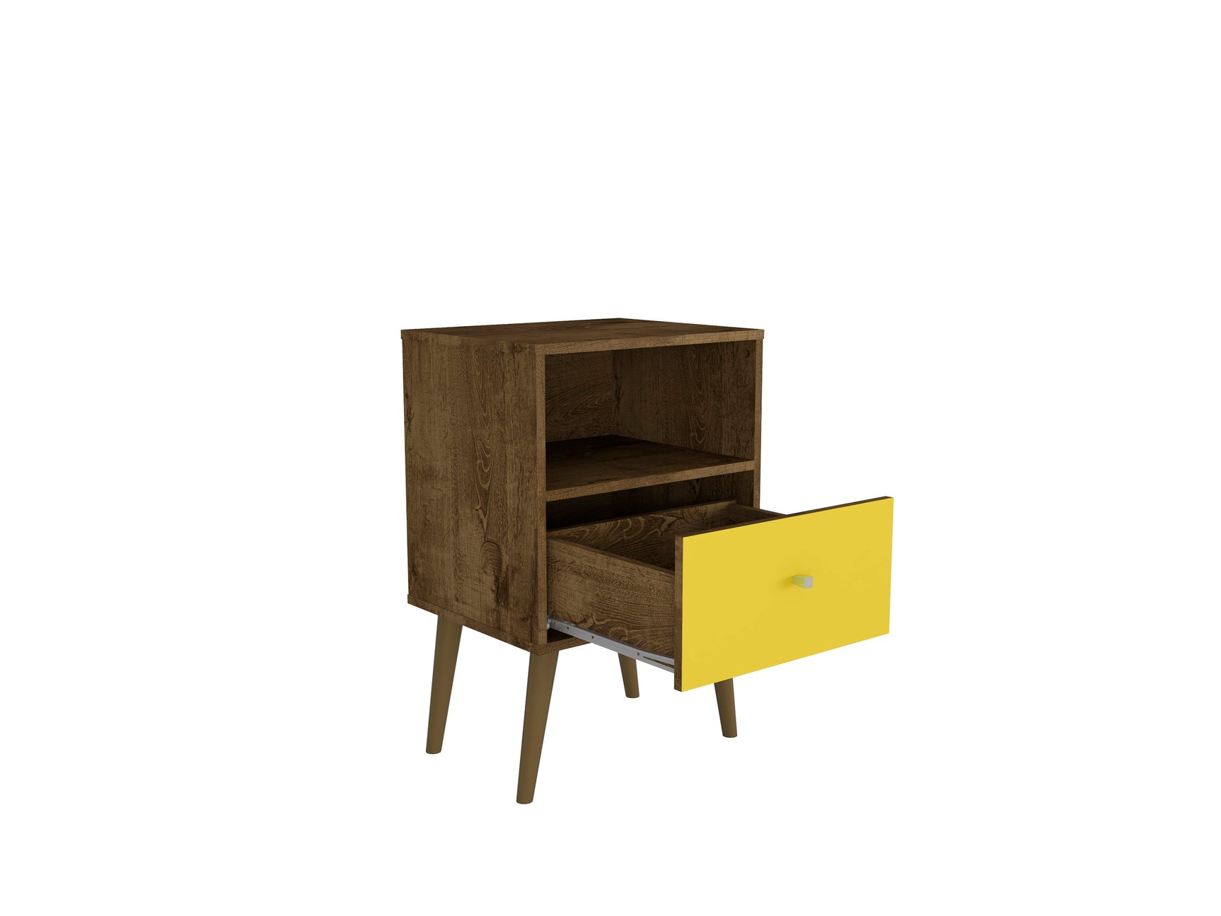 Liberty Nightstand 1.0 in Rustic Brown and Yellow - Ornate Home