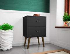 Liberty Nightstand 2.0 in Black - Ornate Home