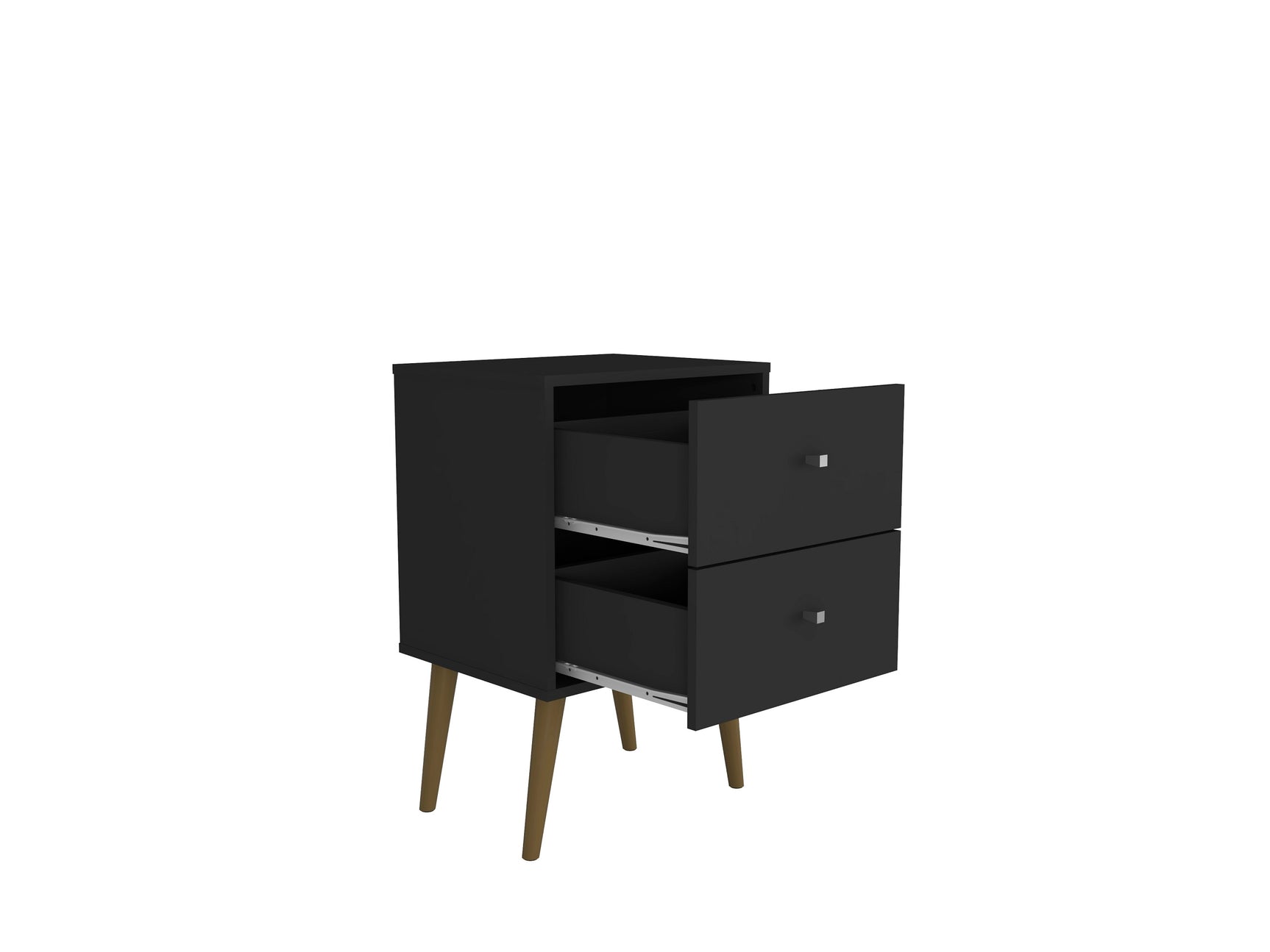 Liberty Nightstand 2.0 in Black - Ornate Home