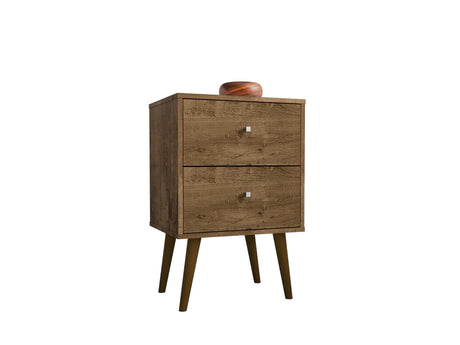 Liberty Nightstand 2.0 in Rustic Brown - Ornate Home