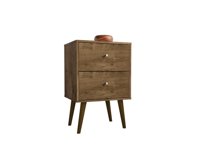 Liberty Nightstand 2.0 in Rustic Brown - Ornate Home