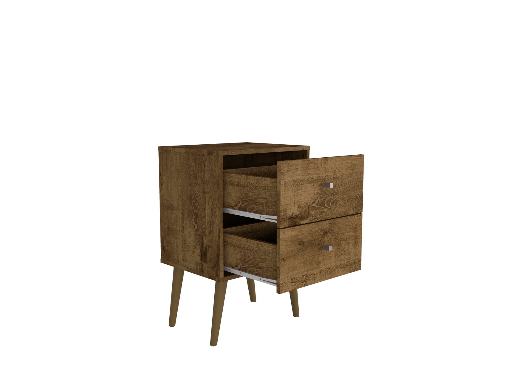 Liberty Nightstand 2.0 in Rustic Brown - Ornate Home