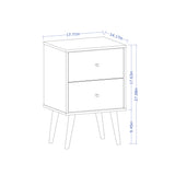 Liberty Nightstand 2.0 in Rustic Brown and 3D Brown Prints - Ornate Home