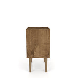 Liberty Nightstand 2.0 in Rustic Brown and 3D Brown Prints - Ornate Home