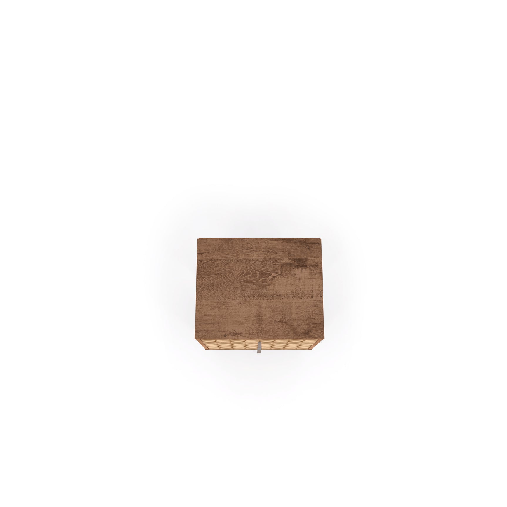 Liberty Nightstand 2.0 in Rustic Brown and 3D Brown Prints - Ornate Home