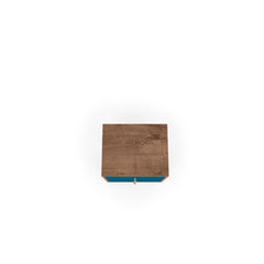 Liberty Nightstand 2.0 in Rustic Brown and Aqua Blue - Ornate Home