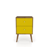 Liberty Nightstand 2.0 in Rustic Brown and Yellow - Ornate Home