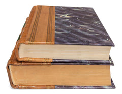 Library Luxe Brown Faux Leather Books (Set of 24) - Ornate Home