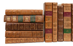 Library Luxe Brown Faux Leather Books (Set of 24) - Ornate Home