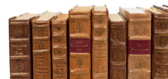 Library Luxe Brown Faux Leather Books (Set of 24) - Ornate Home