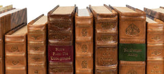 Library Luxe Brown Faux Leather Books (Set of 24) - Ornate Home