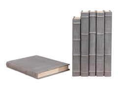 Library Luxe Grey Books (Set of 12) - Ornate Home