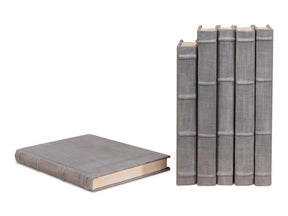 Library Luxe Grey Books (Set of 12) - Ornate Home