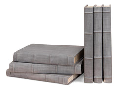 Library Luxe Grey Books (Set of 12) - Ornate Home