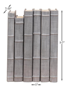 Library Luxe Grey Books (Set of 12) - Ornate Home