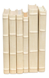 Library Luxe Ivory Books (Set of 12) - Ornate Home