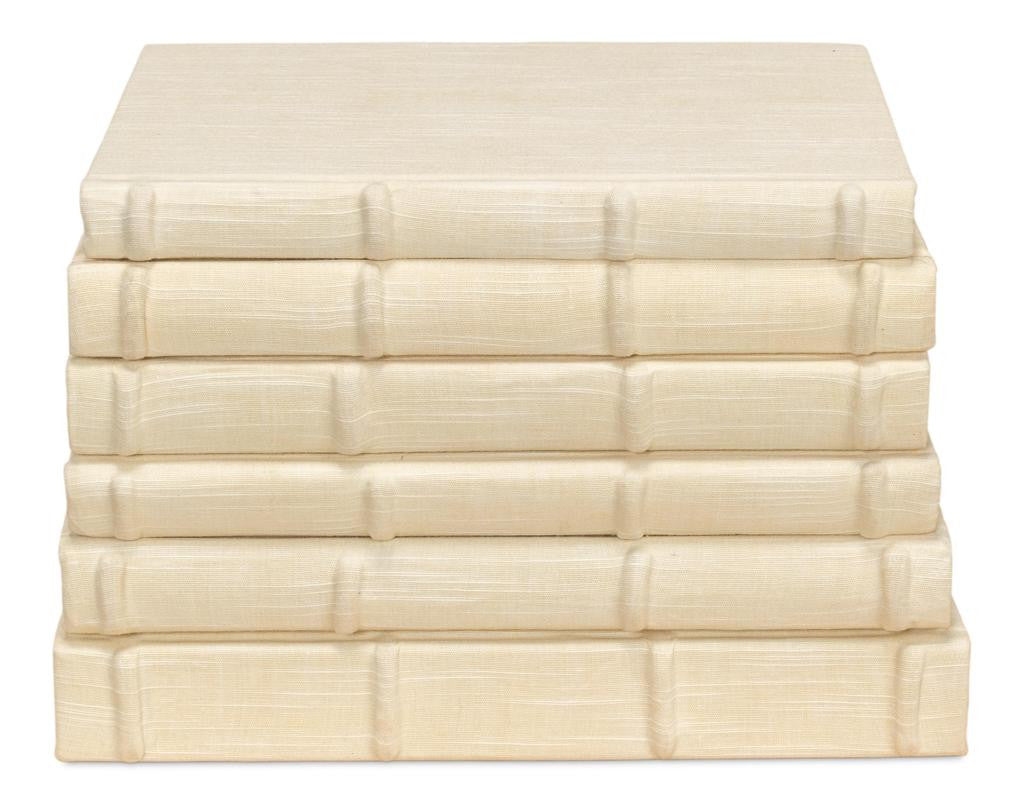 Library Luxe Ivory Books (Set of 12) - Ornate Home