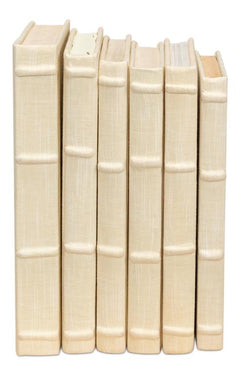 Library Luxe Ivory Books (Set of 12) - Ornate Home