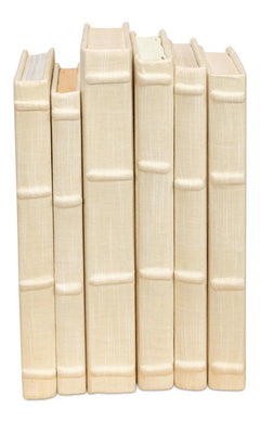 Library Luxe Ivory Books (Set of 12) - Ornate Home