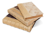 Library Luxe Ivory Leather & Paper Books (Set of 24) - Ornate Home