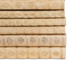Library Luxe Ivory Leather & Paper Books (Set of 24) - Ornate Home
