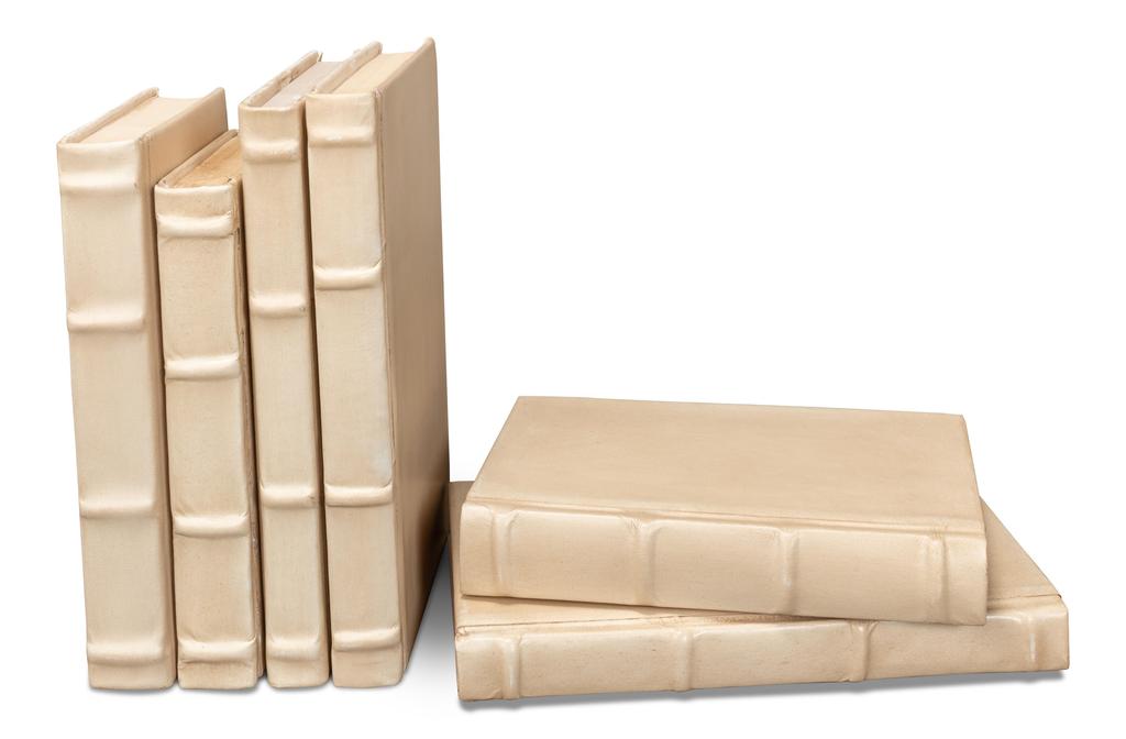 Library Luxe White Books (Set of 12) - Ornate Home