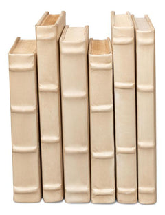 Library Luxe White Books (Set of 12) - Ornate Home