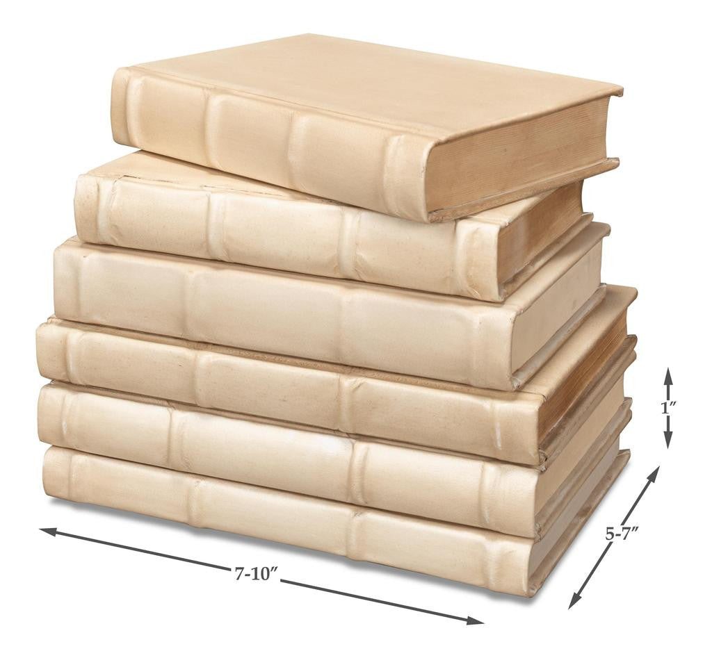 Library Luxe White Books (Set of 12) - Ornate Home