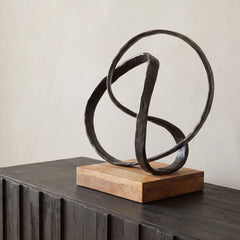 Lida Black Cast Aluminum Sculpture - Ornate Home