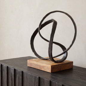 Lida Black Cast Aluminum Sculpture - Ornate Home