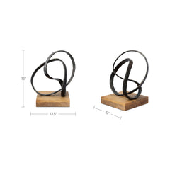 Lida Black Cast Aluminum Sculpture - Ornate Home