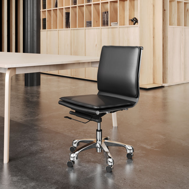 Lider Black Plus Armless Office Chair - Ornate Home