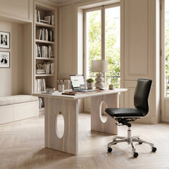 Lider Black Plus Armless Office Chair - Ornate Home