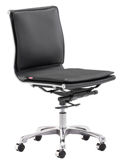 Lider Black Plus Armless Office Chair - Ornate Home